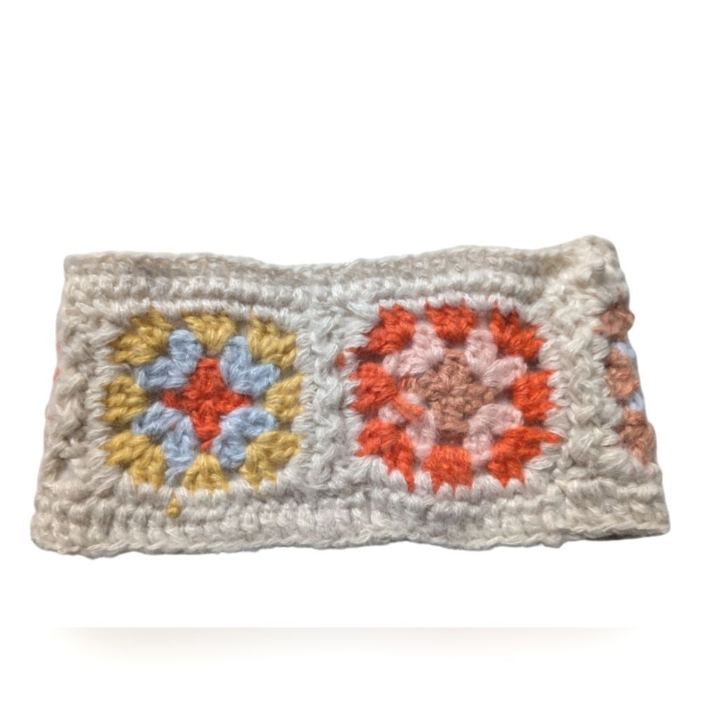 NWOT Grandma Square Crochet Headband Ear Warmer - Picture 2 of 6